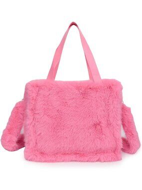 Cozy Faux Fur Tote Bag for Women | Fluffy Winter Furry Crossbody Handbag